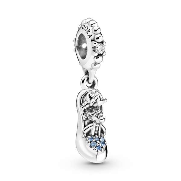 Disney Cinderella Glass Slipper & Mice Dangle Charm 