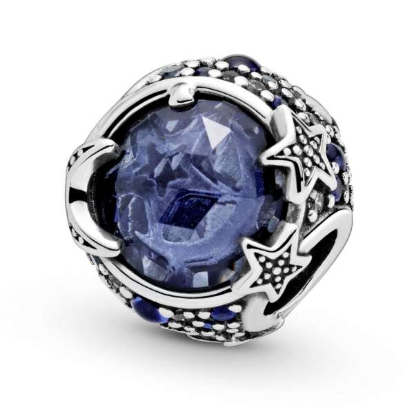 Celestial Blue Sparkling Stars Charm 