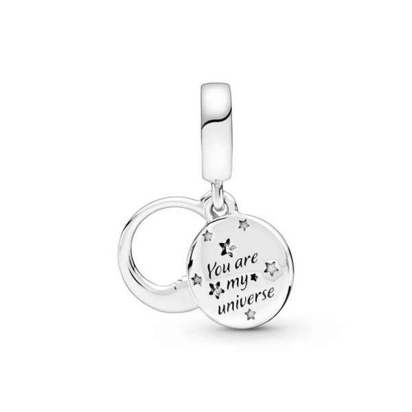 Sleeping Moon and Stars Dangle Charm 