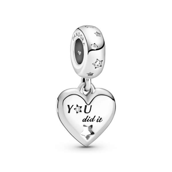 Congratulations Heart & Stars Dangle Charm 