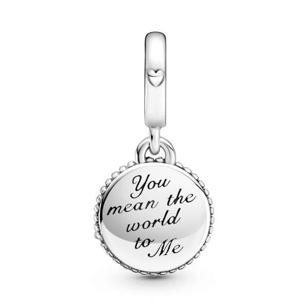 Glitter Globe Mum Dangle Charm 