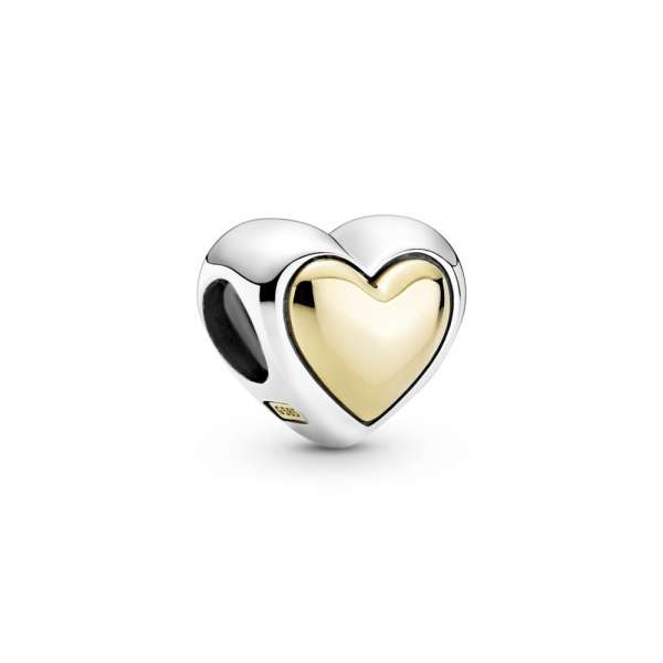 Domed Golden Heart Charm PANDORA