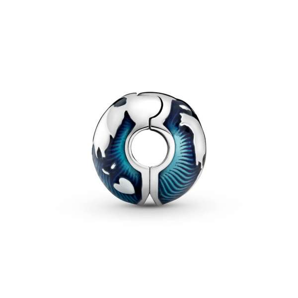 Blue Globe Clip Charm 