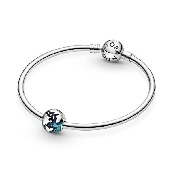 Blue Globe Clip Charm 