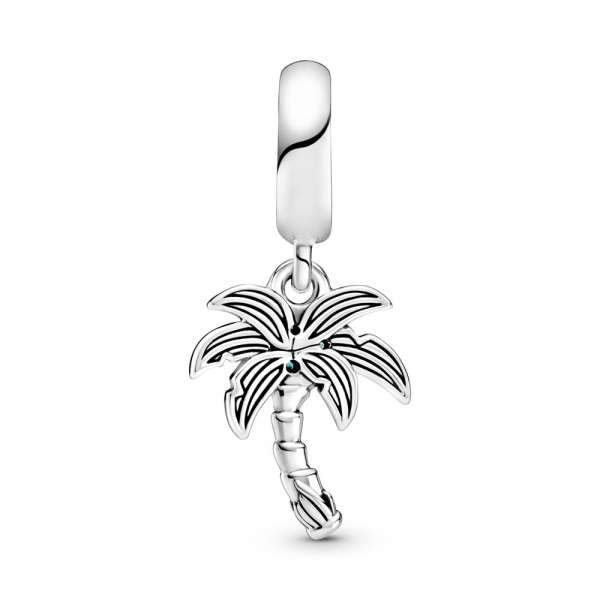 Palm Tree & Coconuts Dangle Charm 