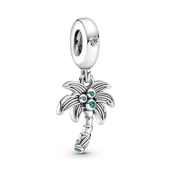 Palm Tree & Coconuts Dangle Charm 