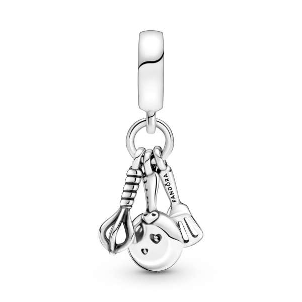 Spatula, Frying Pan & Whisk Dangle Charm 