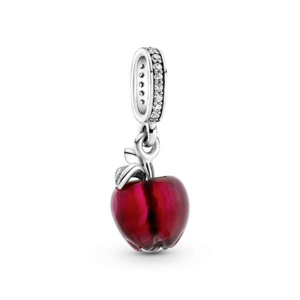 Murano Glass Red Apple Dangle Charm 