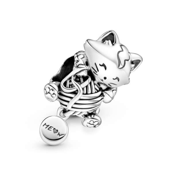 Kitten & Yarn Ball Charm 