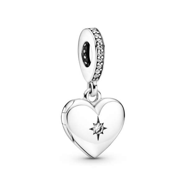 Openable Heart Locket Dangle Charm 