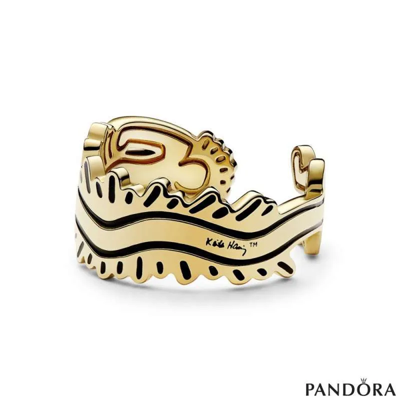 Отворен прстен Keith Haring™ x Pandora бранови