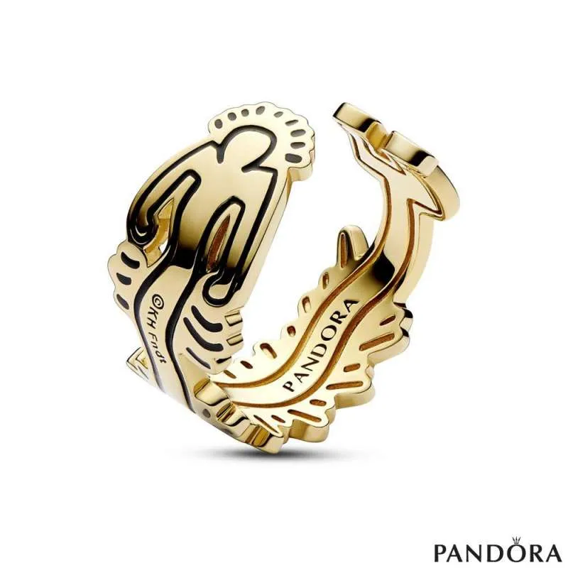 Отворен прстен Keith Haring™ x Pandora бранови