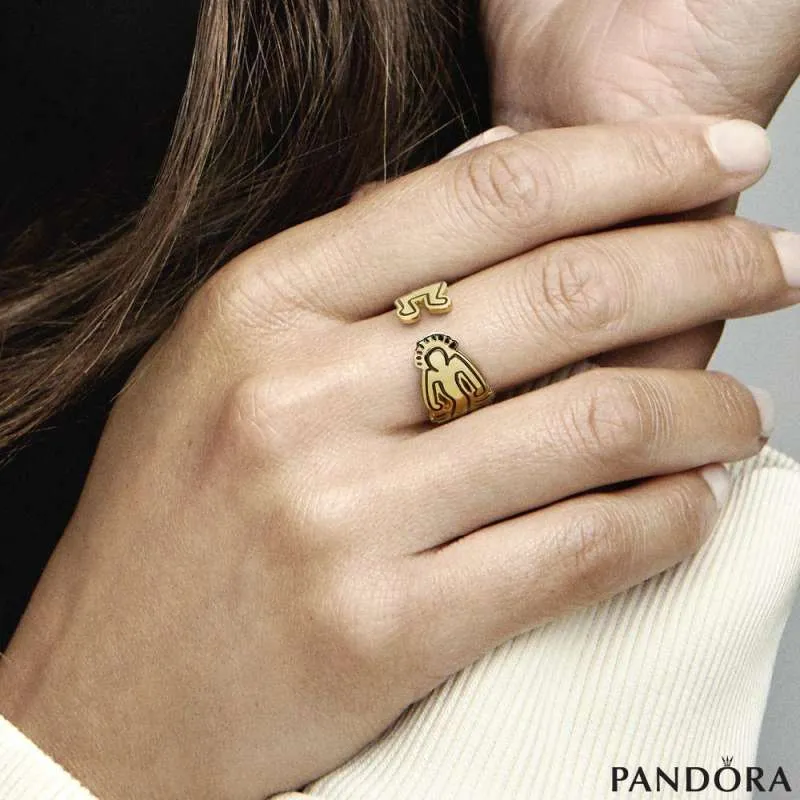 Отворен прстен Keith Haring™ x Pandora бранови
