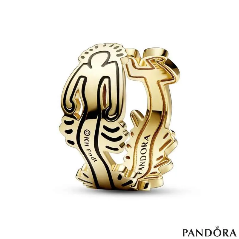 Отворен прстен Keith Haring™ x Pandora бранови
