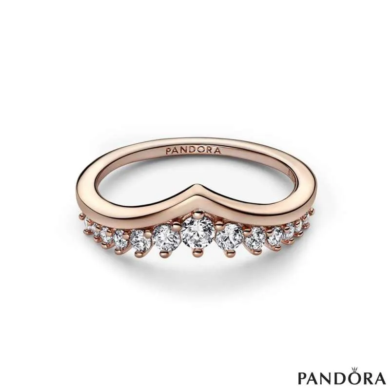 Прстен Pandora Timeless лебдечки pavé шеврон