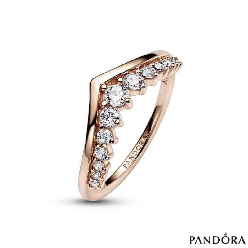 Прстен Pandora Timeless лебдечки pavé шеврон
