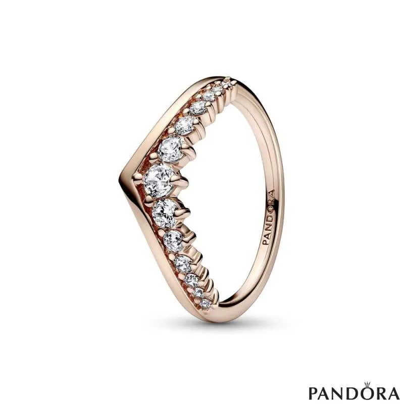Прстен Pandora Timeless лебдечки pavé шеврон
