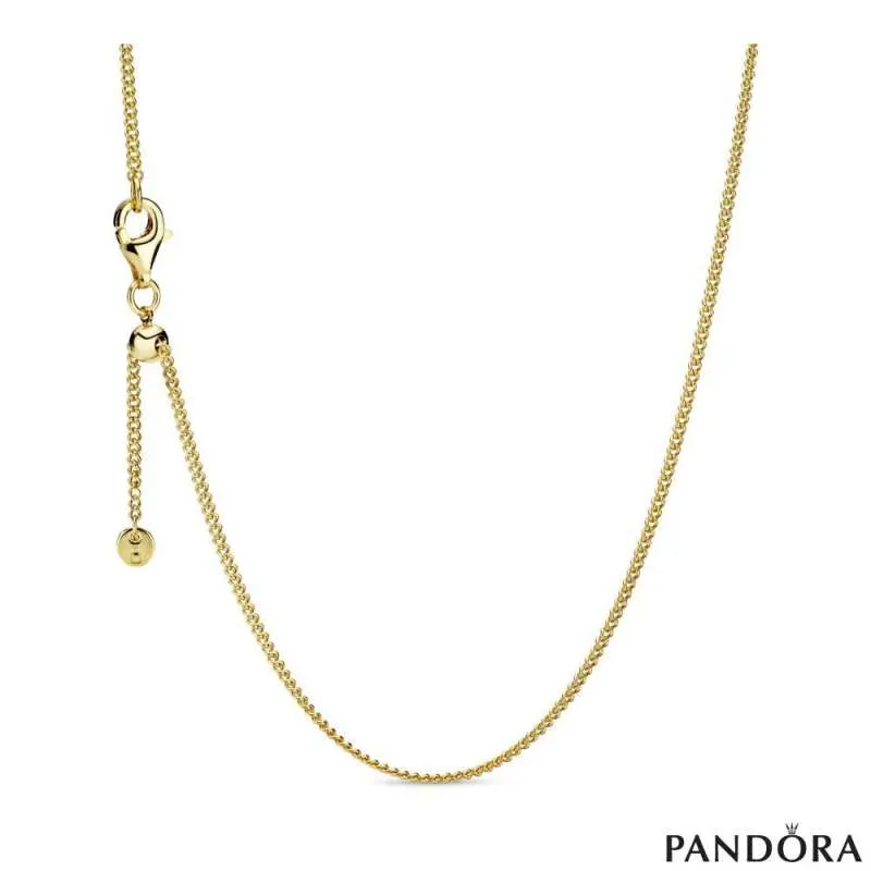 Pandora Синџирче со Силиконски Подесувач 14к позлата