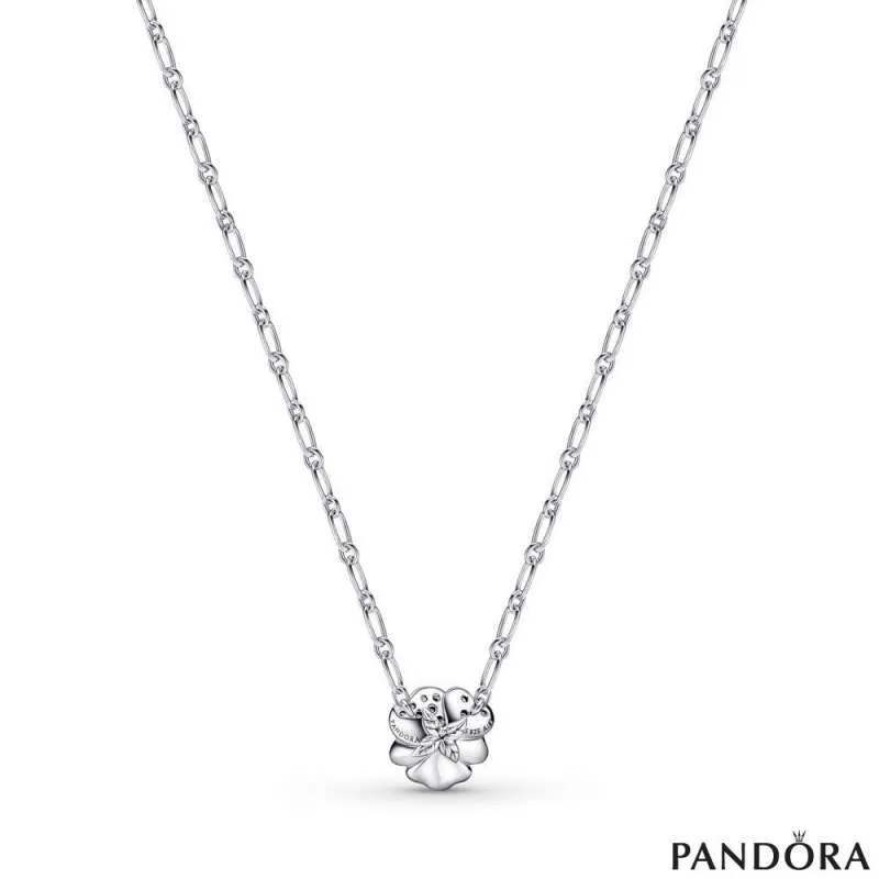 Pandora | Jewelry | Pandora Pansy Flower Necklace And Charm | Poshmark
