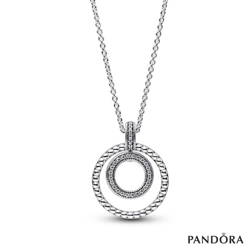 Приврзок и ѓердан Pandora Signature pavé i перли