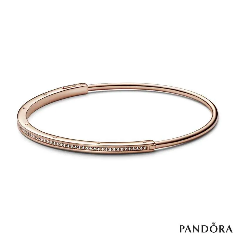 Bangle белегзија Pandora Signature I-D pavé