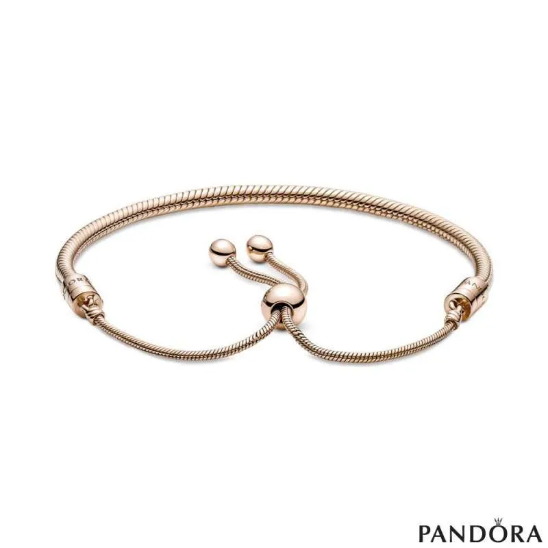 Белегзија Pandora Moments со змиска плетка и затворач со силиконски подесувач