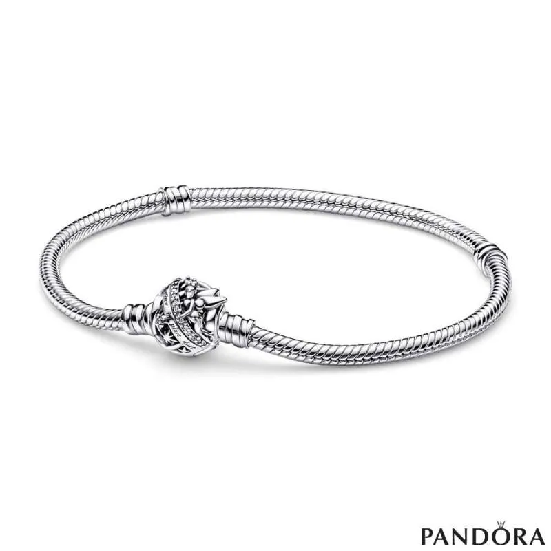 Disney Tinker Bell Clasp Moments Snake Chain Bracelet
