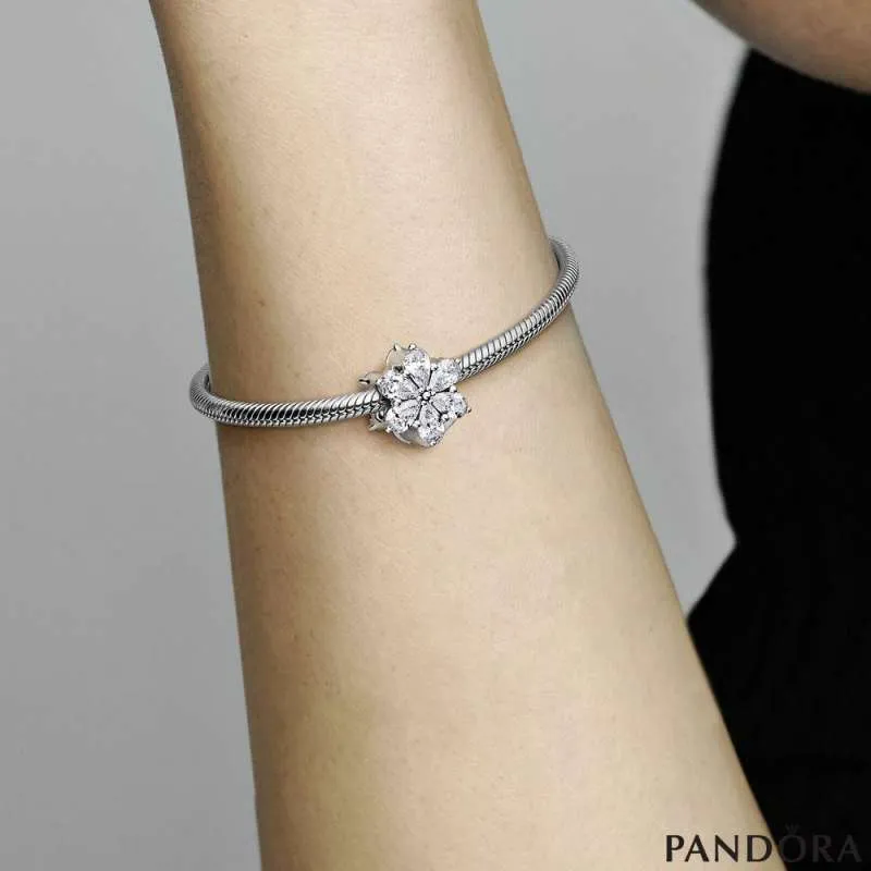 Pandora Moments Bright Snowflake Mesh Bracelet 7.5" - NEW Authentic  598616C01-19 | eBay