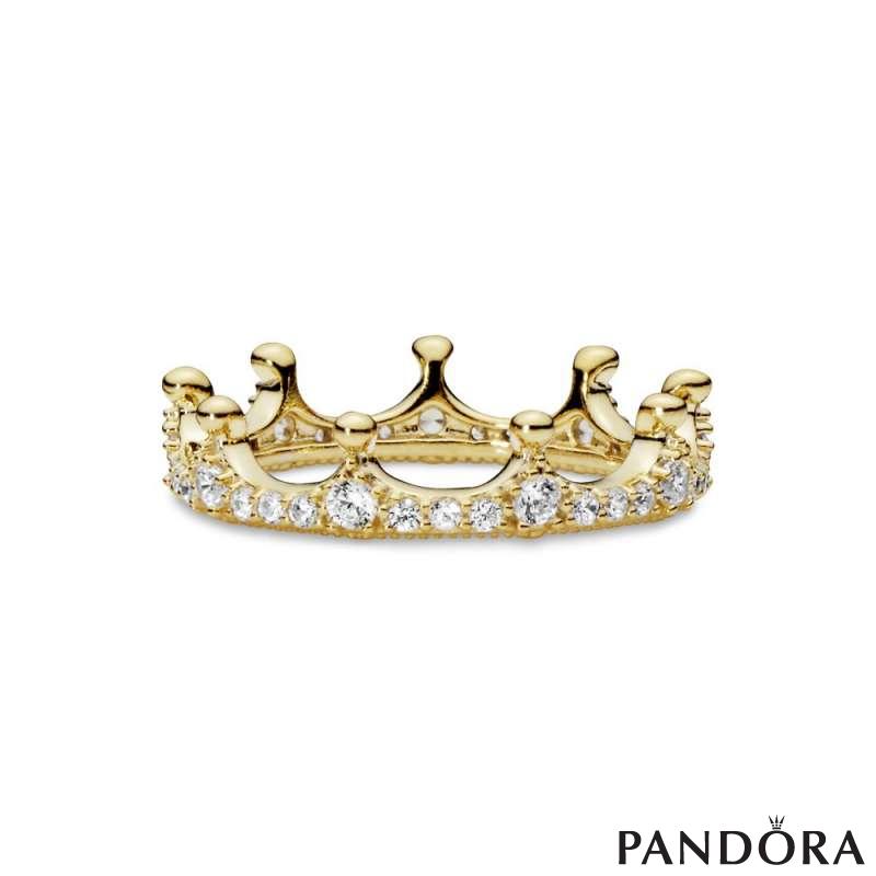 Clear Sparkling Crown Ring 