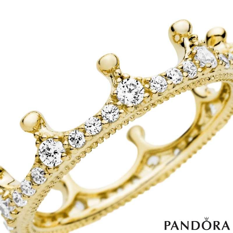 Clear Sparkling Crown Ring 