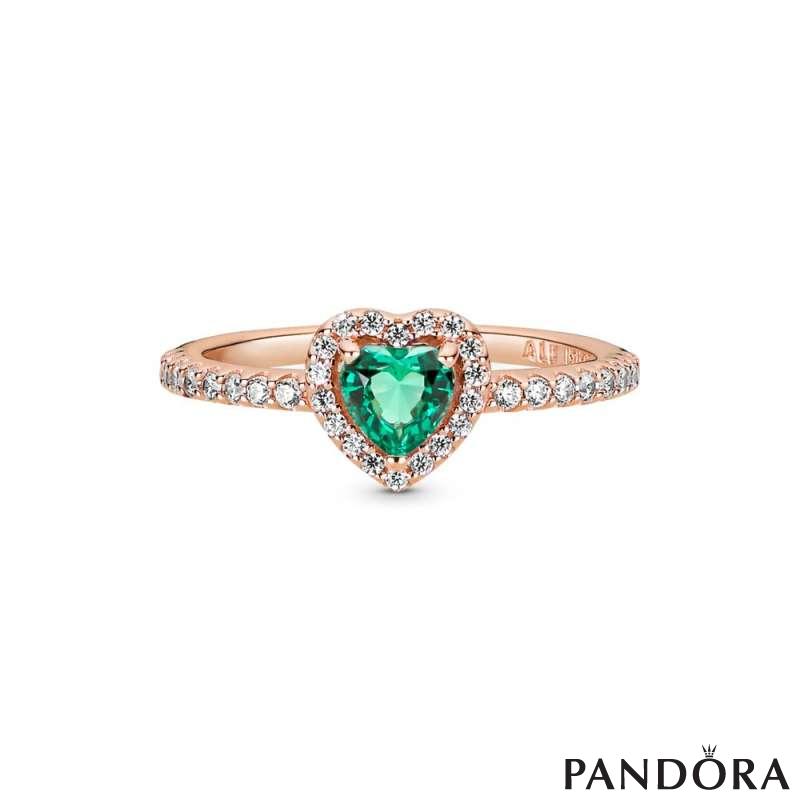 Sparkling Elevated Heart Ring 