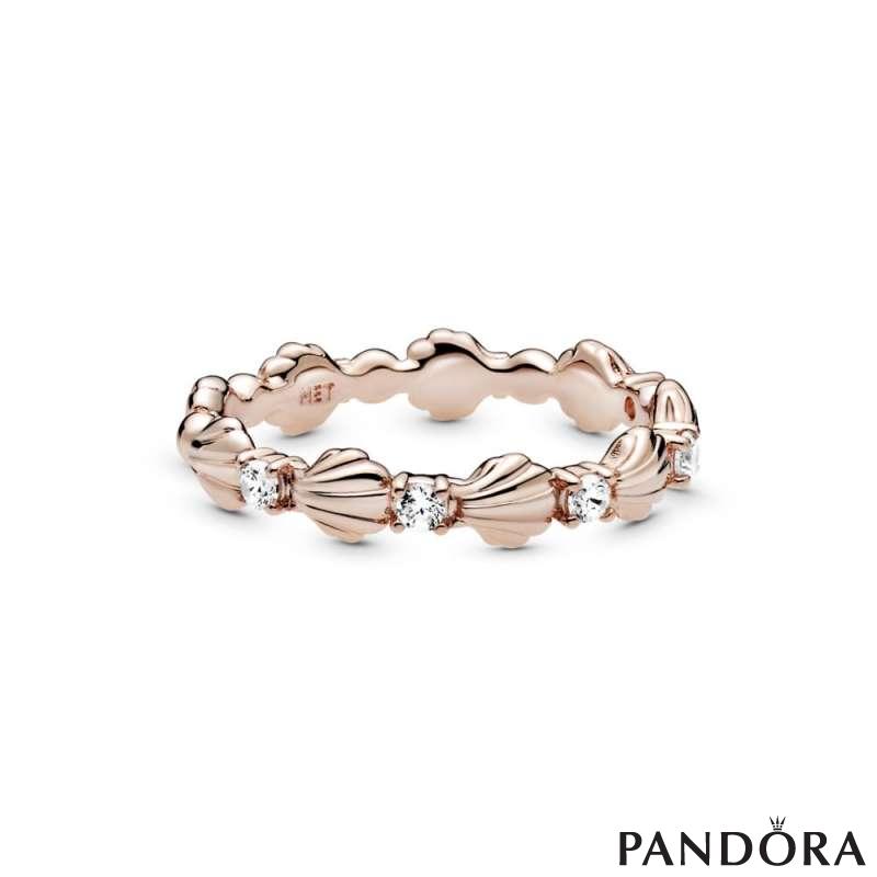 Sparkling Seashell Band Ring