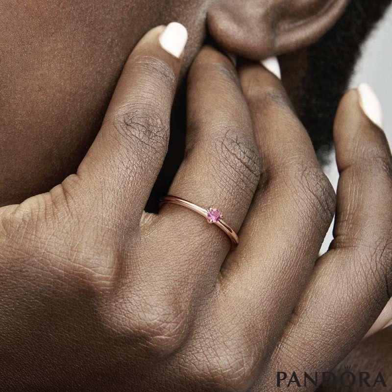 Pink Solitaire Ring PANDORA