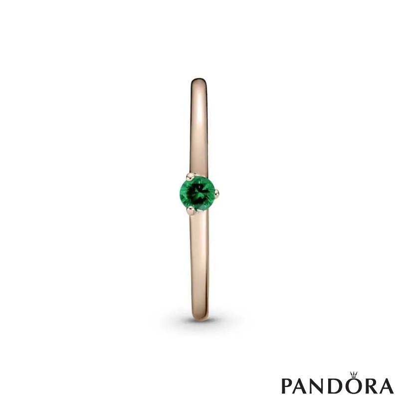 Emerald green pandora best sale ring
