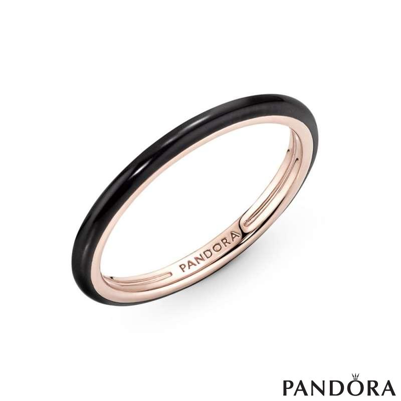 Pandora ME Black Enamel Ring 