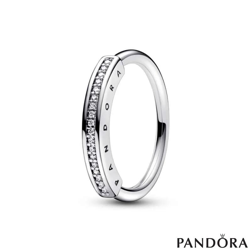 Прстен Pandora Signature  I-D  pavé 