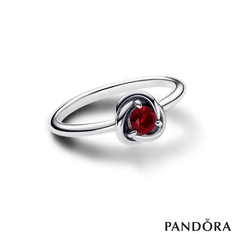 Red Eternity Circle Ring 