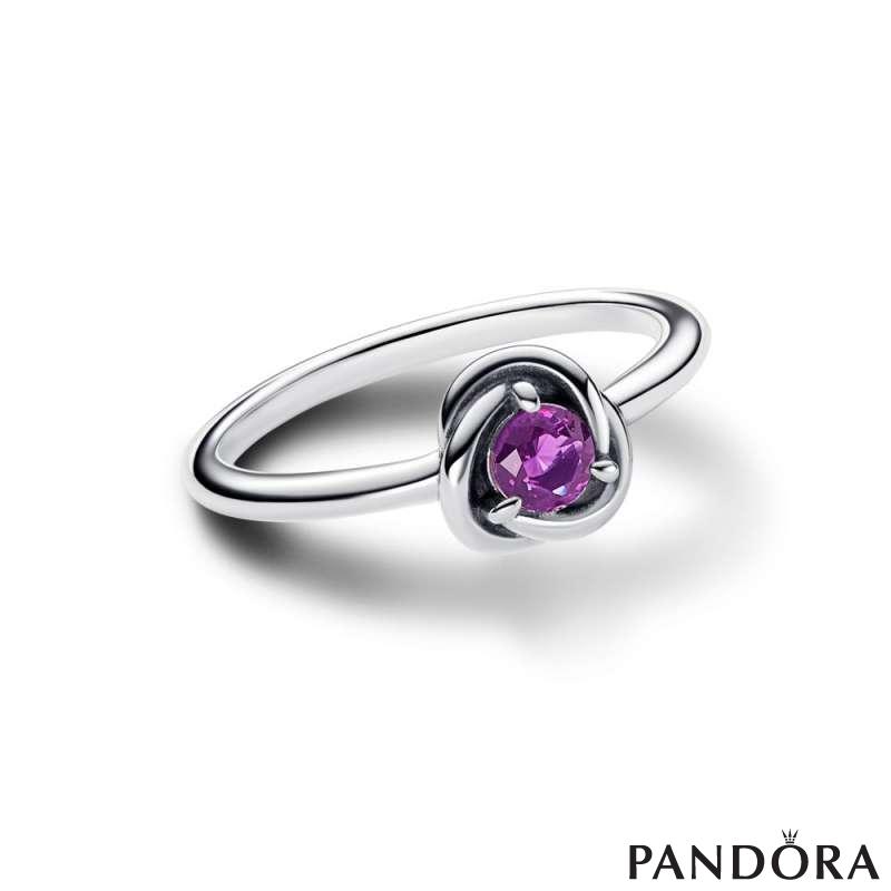Purple Eternity Circle Ring 