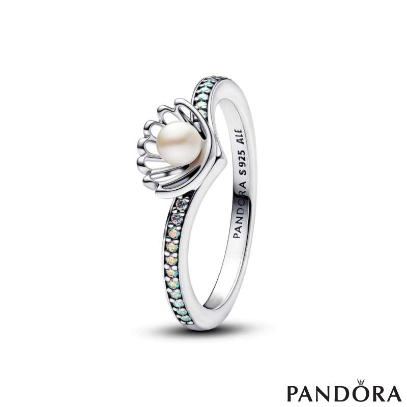 Disney Princess Ariel Shell Treated Freshwater Cultured Pearl Ring