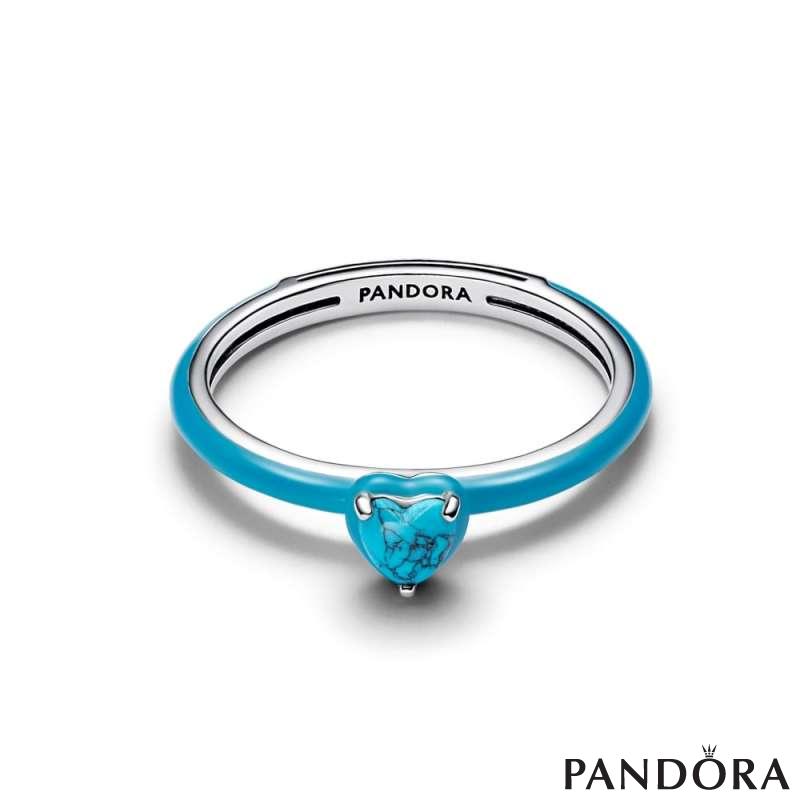 Turquoise-coloured Heart Stone Ring