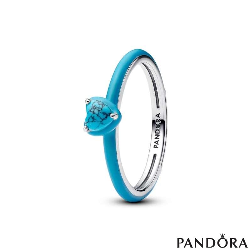 Turquoise-coloured Heart Stone Ring