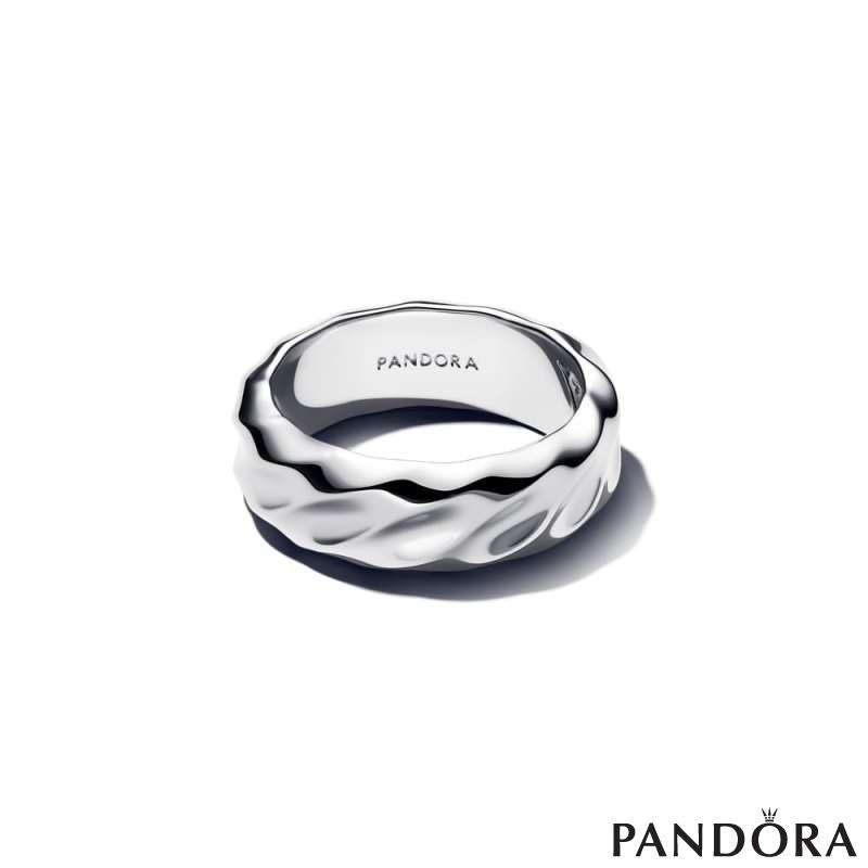 Rippled Wide Band Ring