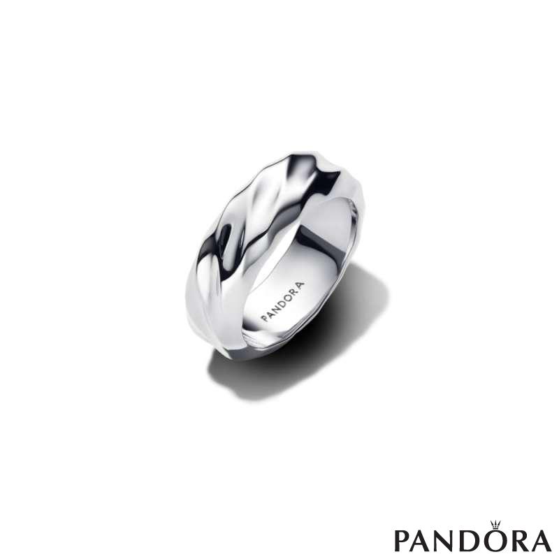 Rippled Wide Band Ring