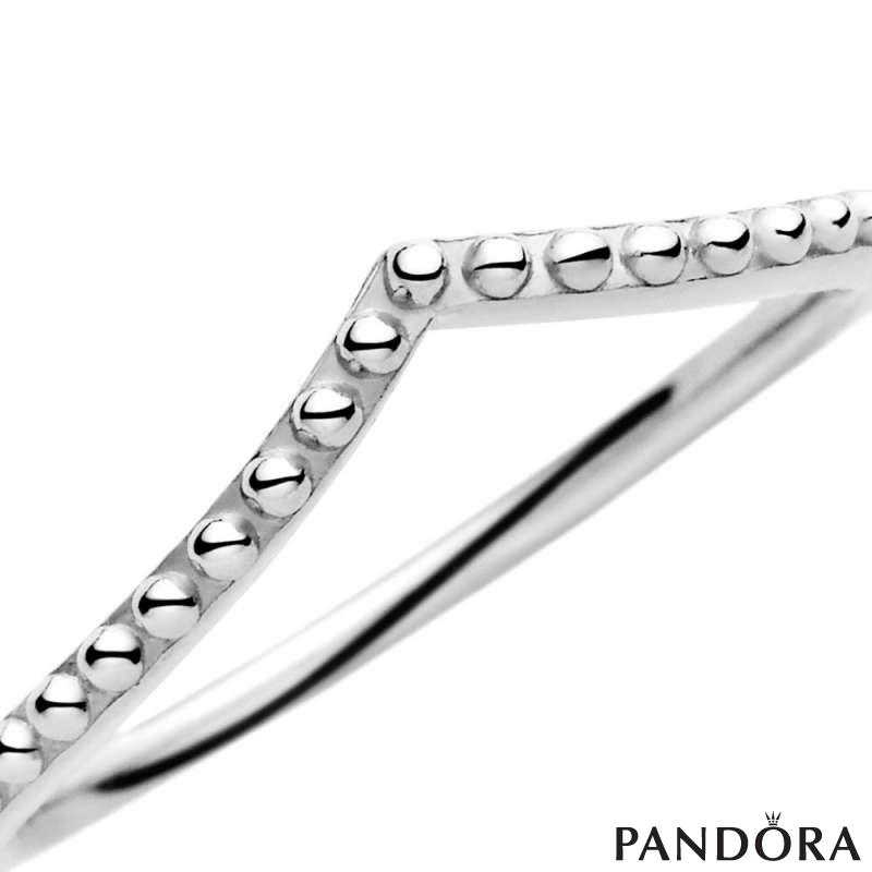 Beaded Wishbone Ring PANDORA