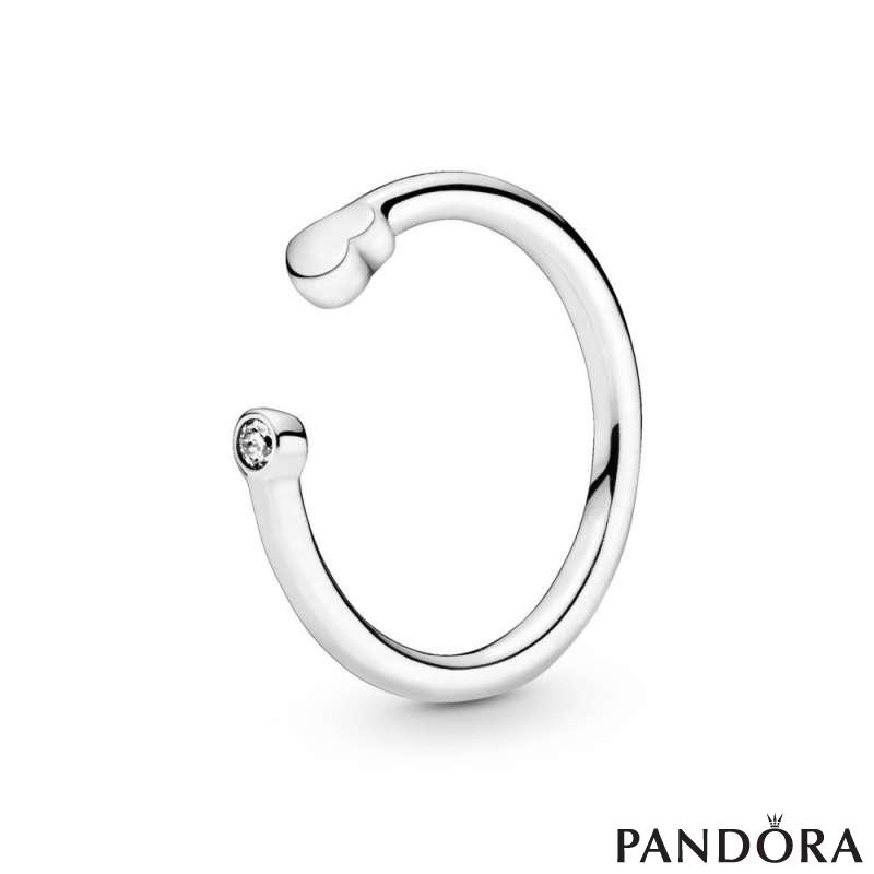 Polished Heart Open Ring
