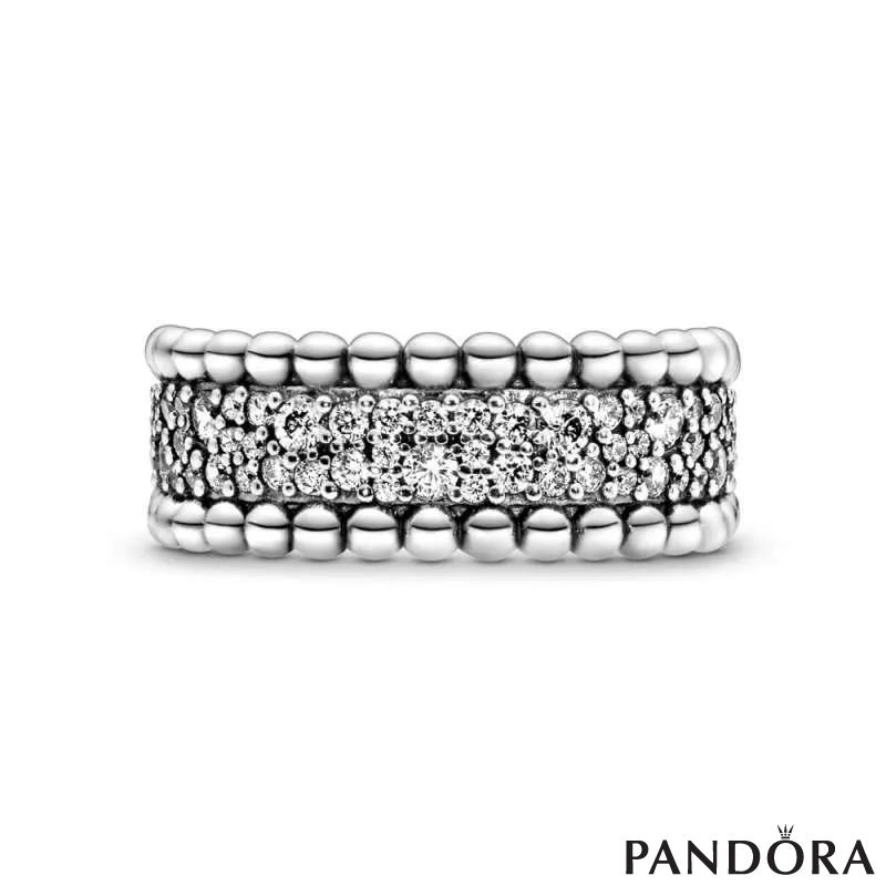 Beaded Pavé Band Ring