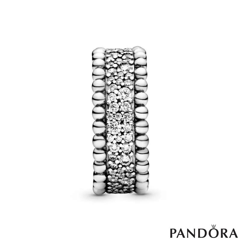 Beaded Pav Band Ring PANDORA