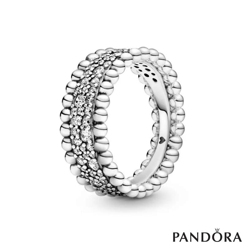 Beaded Pavé Band Ring