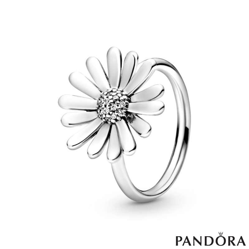 Pave Daisy Flower Statement Ring PANDORA