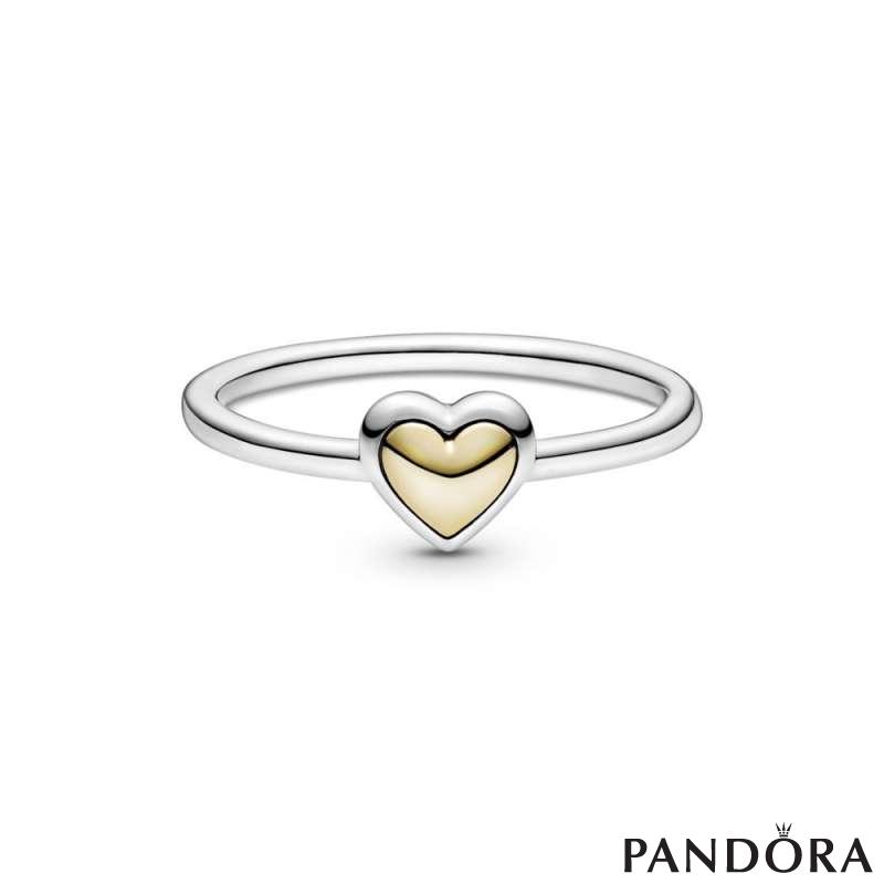 Domed Golden Heart Ring